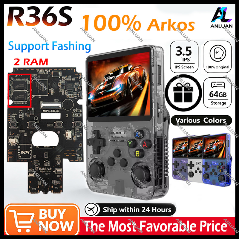 Retro Handheld Game Console R36S - Оригинальная ретро-консоль R36S с открытой системой