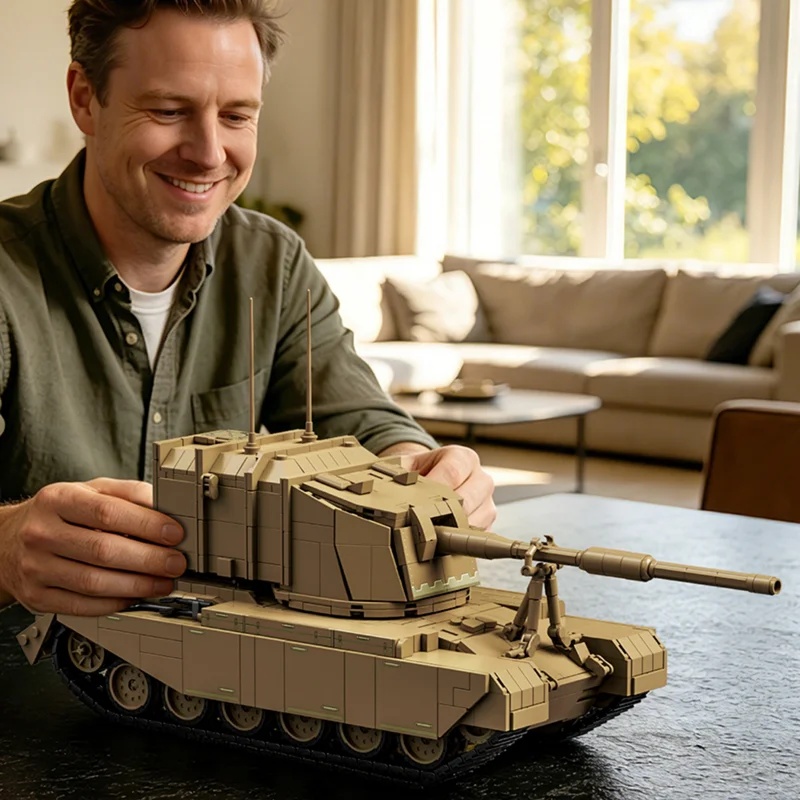 Lego Compatible Military Tank - 2080 деталей. Британская танковая пушка FV4005