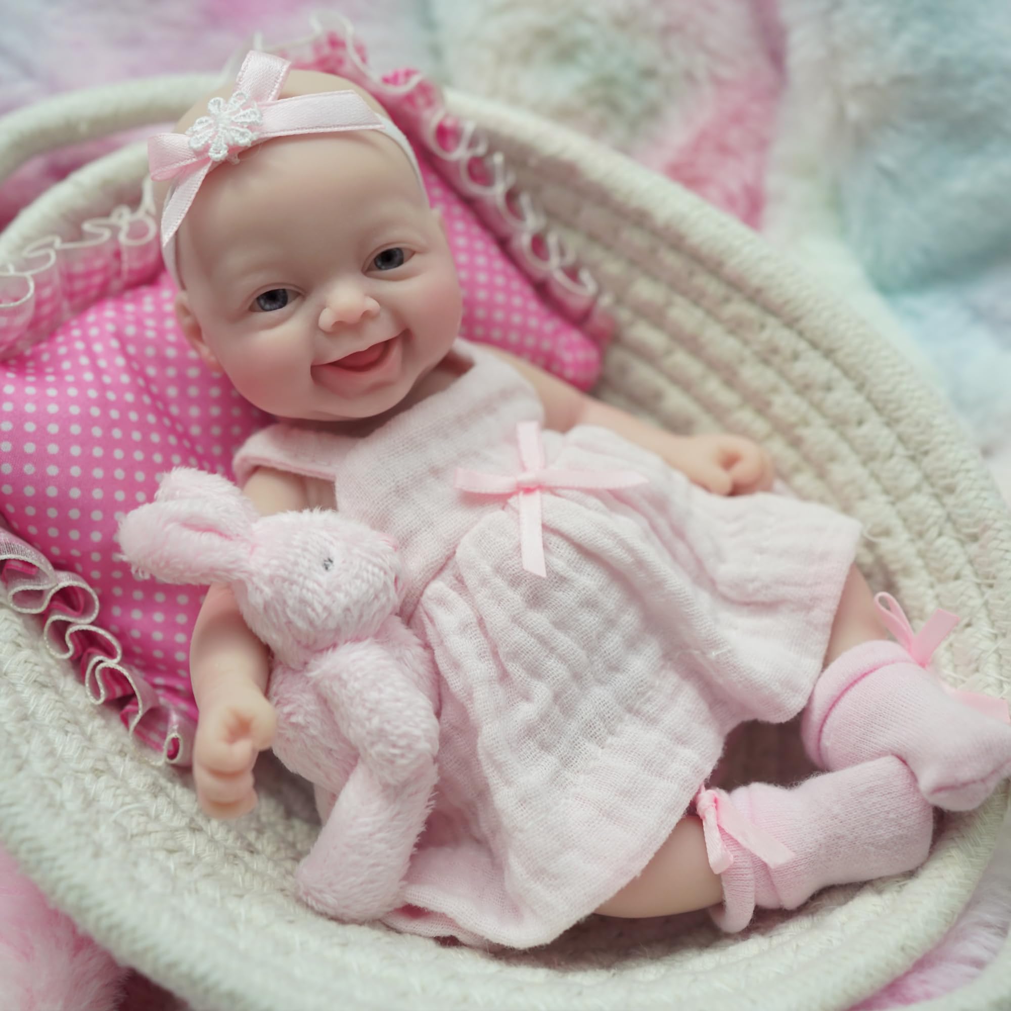 7-дюймовая миниатюрная силикон – обзор и цена Reborn Baby Doll Silicone Realistic