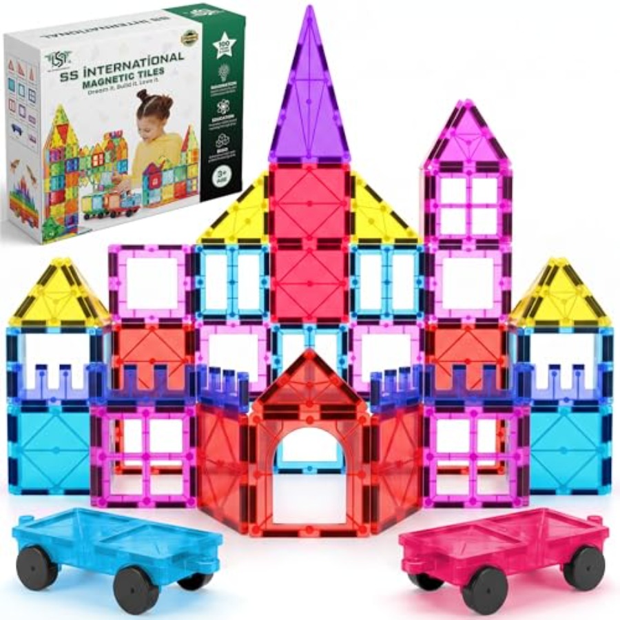 Магнитный конструктор из 100 д – обзор и цена Magnetic Building Tiles Set 100Pcs