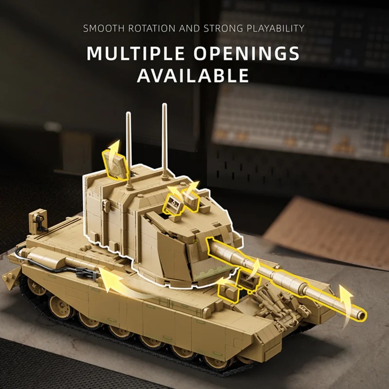 2080 деталей. Британская танко – обзор и цена Lego Compatible Military Tank