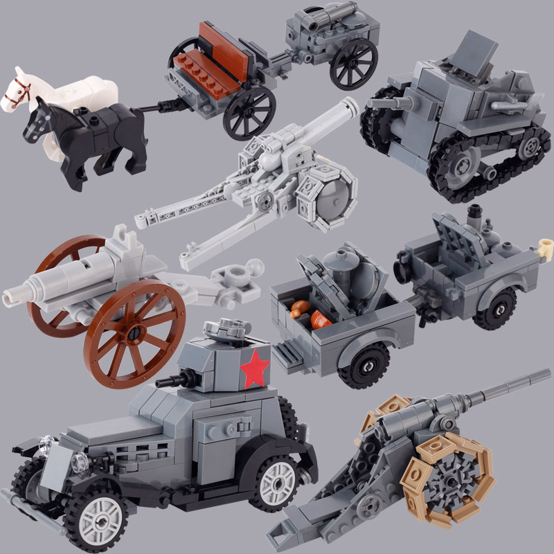 WW1 итальянский советский воен – обзор и цена Lego Compatible Military Tank