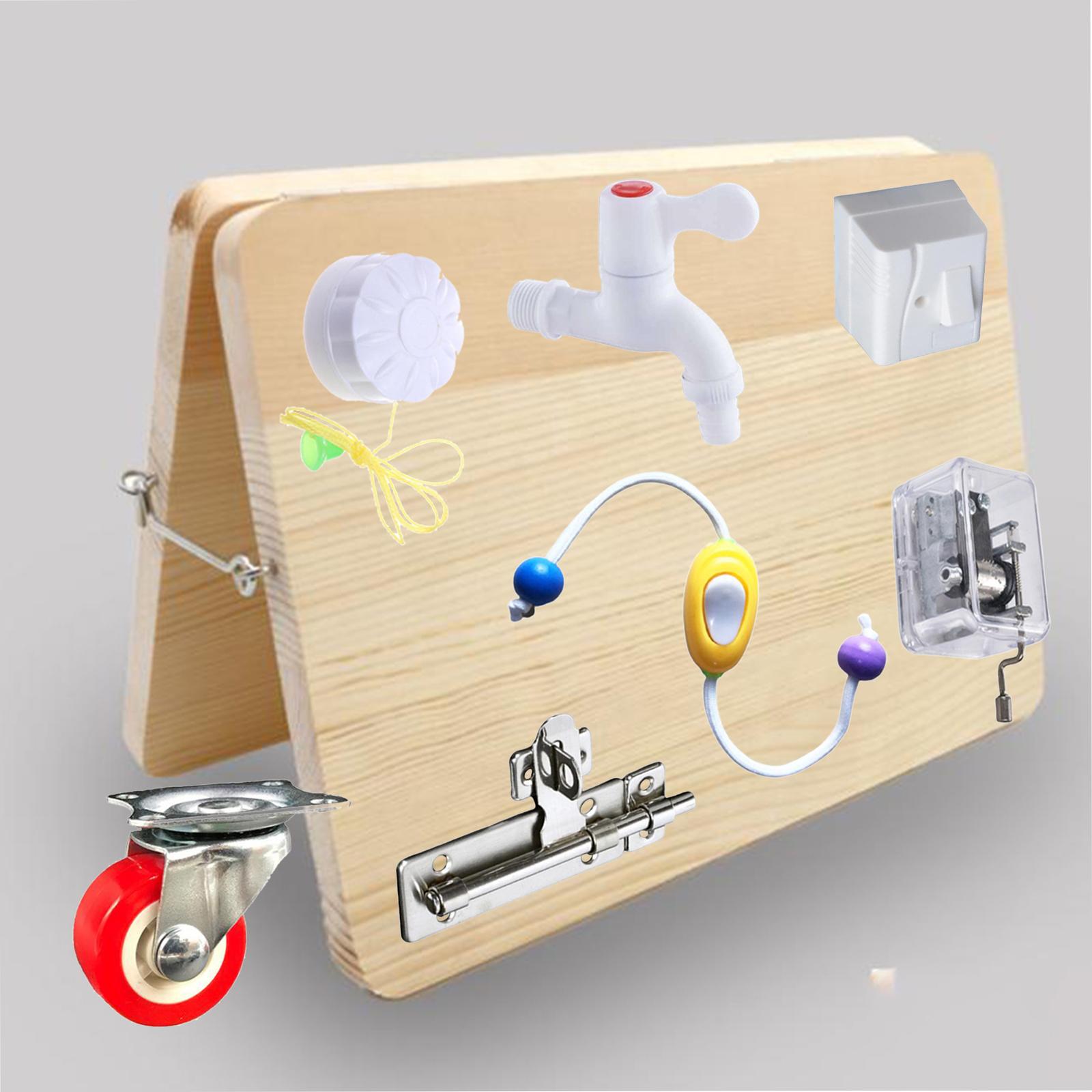 Монтессори-доска для развития  – обзор и цена Montessori Wooden Busy Board Toddler